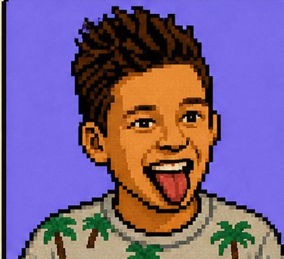 Pixel-art portrait of Willie
